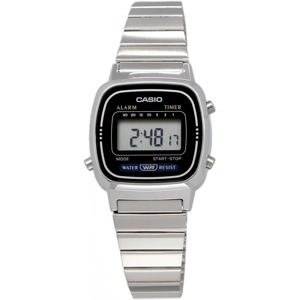 CaSio Women S Digital Watch New deSign La670wd 1 Silver Black overSeaS Model
