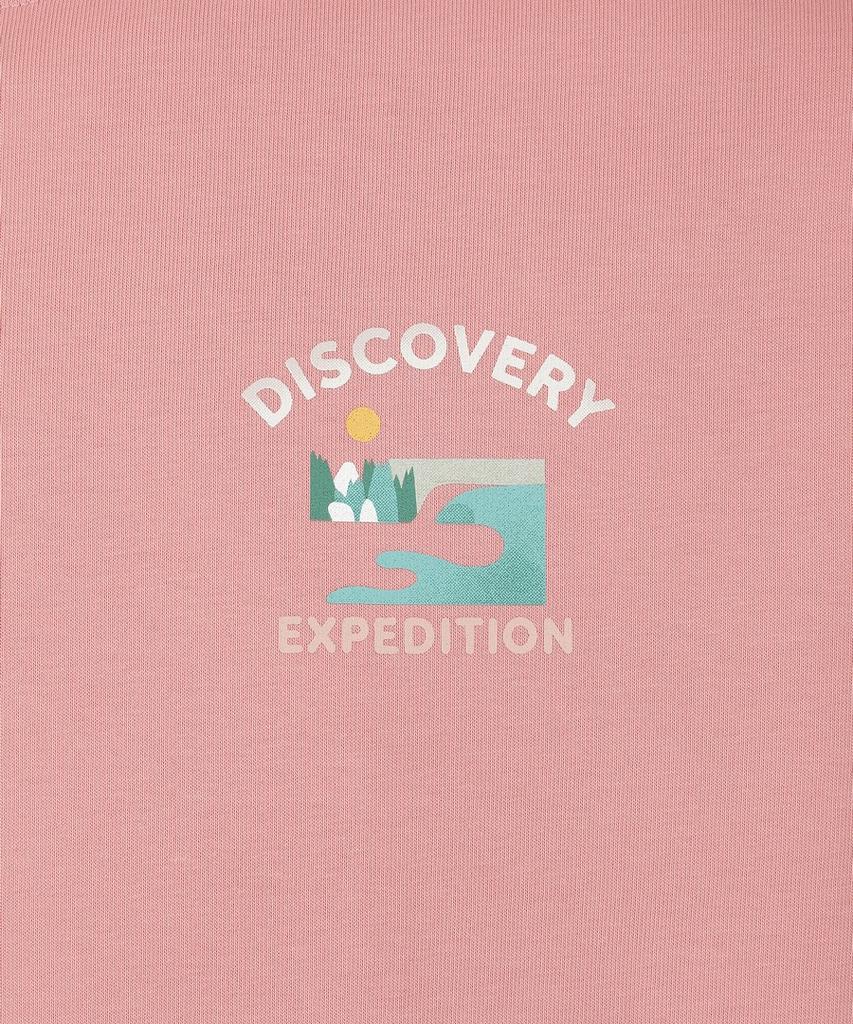DISCOVERY EXPEDITION Unis Small Lake Graphic Short Sleeve T-Shirt (Peach)