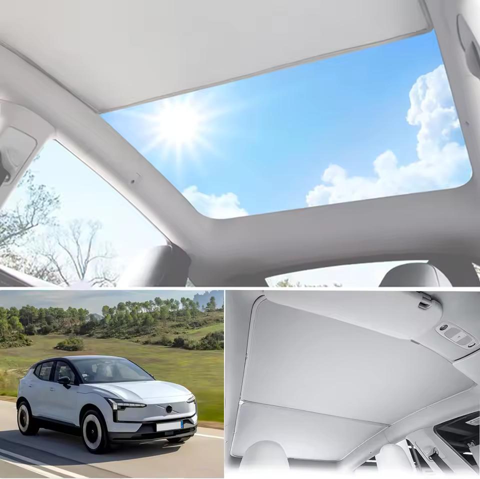 New for Volvo EX30 Sunshade Roof Car Foldable Glass Roof Ice Crystal Thickened Accessories Ice Crystal Thickened Sunshade