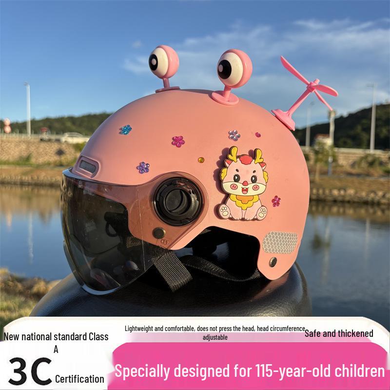 New 3C Certified Kids' Helmet (Ages 1-15) - Breathable, Sun-Protective, Impact-Resistant for Summer