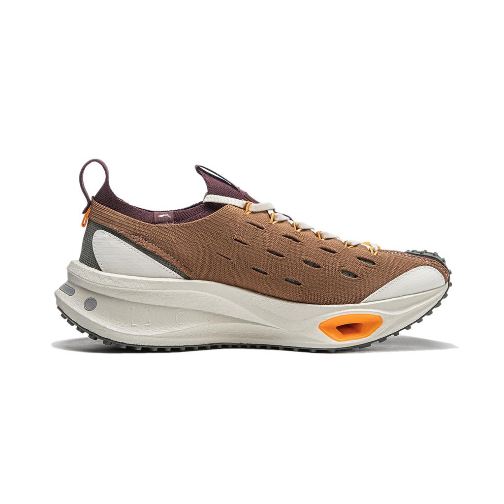 Li Ning Bequeme Vielseitige Stoßdämpfende Abriebfeste Low-Top Laufschuhe Unisex Laufschuhe Braun AZGU001-3