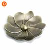 Alloy Incense Burner Stick Holder Buddhism Lotus Line Incense Plate Coil Base
