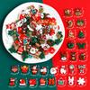 10-200pcs Kawaii Resin Christmas Charms Earring Pendant Diy Keyring Jewelry  Christmas Hanging Ornaments Decoration