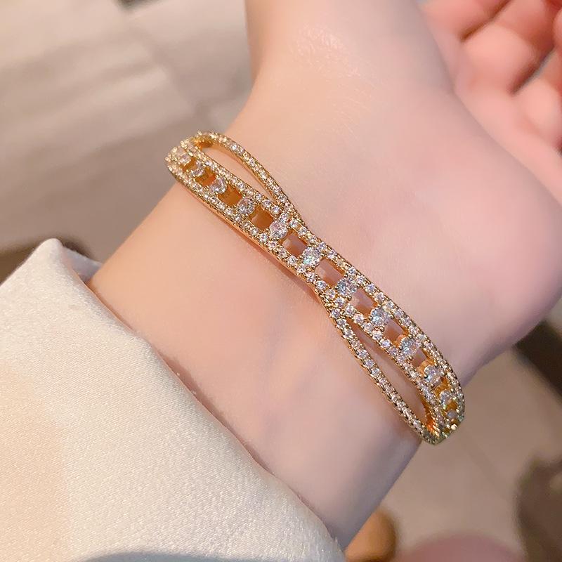 Европейский и американский новый браслет с бриллиантами, яркие бриллианты, сверкающие бриллианты, бриллиантовый браслет, ювелирный браслет.