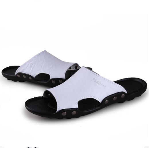 Summer Men's Flip-flops Open Toe Beach Loafers Soft Soled Sandals Breathable Men's Sandals Slippers D310