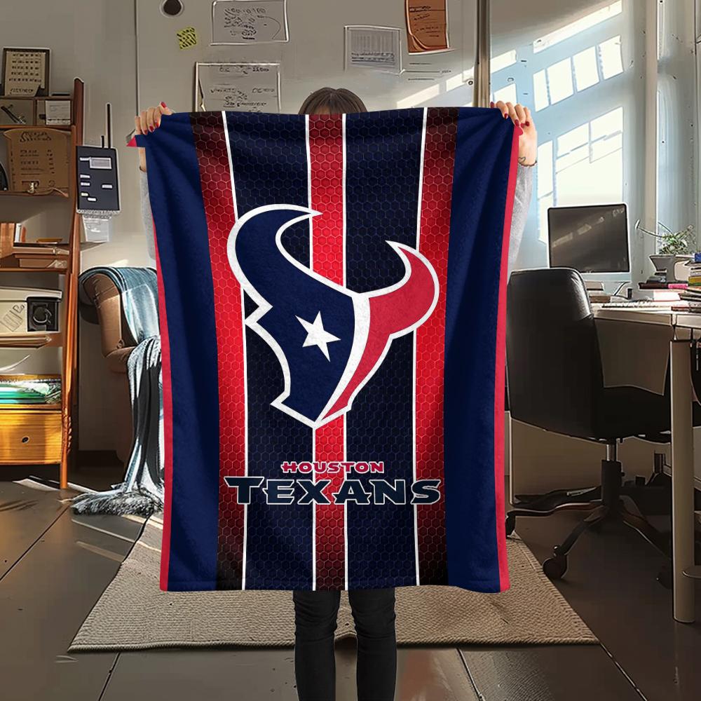 

1Pc Houston Texans Print Flannel Blanket, High quality Comfortable for All Seasons, Home Decor, Warmth and Comfort, Perfect for Gifts 80cm x 120cm