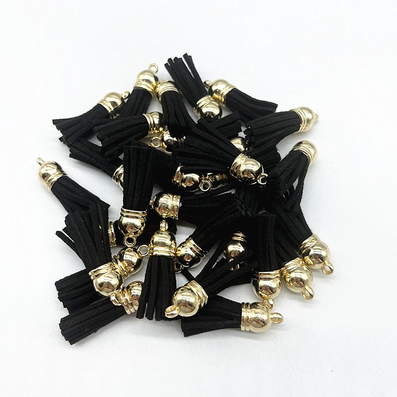 New 10pcs 38mm Vintage Leather Tassels DIY Keychain Cellphone Straps Pendant Tassels for Jewelry Earrings Findings Accessories