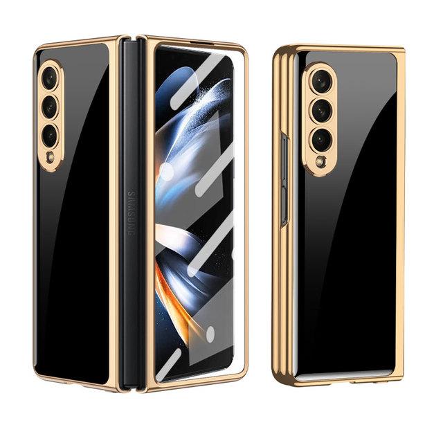Luxury Electroplated Frame Phone Cover For Samsung Galaxy Z Fold 4 Case Camera Protection Covers For Galaxy Z Fold4