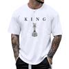 Male King Chess Graphic Men's Summer T-Shirt Cotton O-neck Short-sleeved Tee Tops Unisex Casual