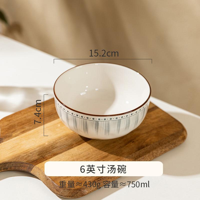 Japanese Ceramic Soup Bowl, Large Household Soup Noodle Bowl, Snail Noodle Bowl, Noodle Bowl, Internet Celebrity Instant Noodle Bowl, Soup Basin Whi