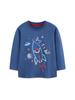 Boys' European and American Style Rocket Print Long-Sleeve T-shirt - Round Neck Pullover, Fall Collection 26.