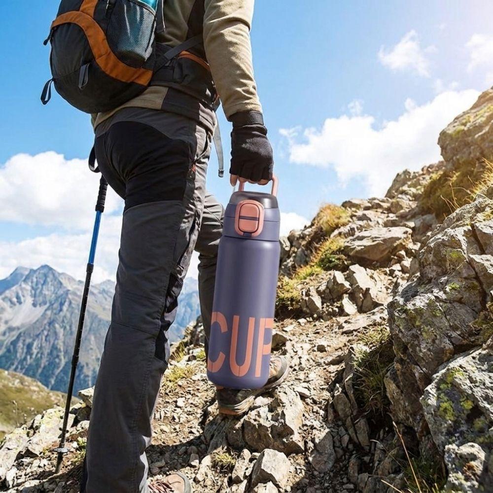 Leak-proof Sports Water Bottle Large Capacity Thermos Cup Stylish Insulated Bottle Fitness