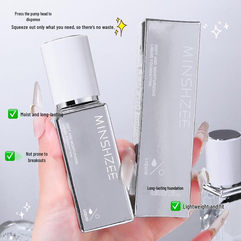 Lightweight Foundation with Platinum Powder: Long-Lasting, No Caking, Smudge-Proof, Moisturizing, Waterproof, Oil-Control Concealer Stick.