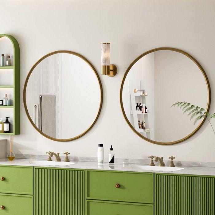 Miroir - MUVOE - 80 cm - Bronze - Métal - Verre anti-éclats