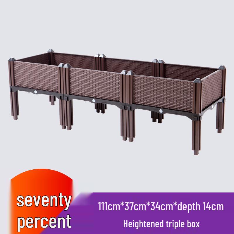 Thickened Plastic Vegetable & Flower Planter Box for Balcony, Indoor, Terrace, or Courtyard