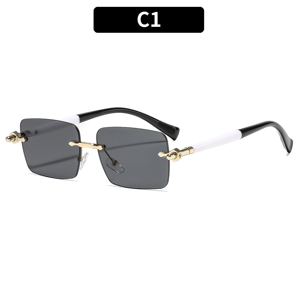 New Fashion Frameless Retro Elegant Simple Versatile Sunglasses Personality Trend Internet Celebrity Sunglasses Street Sunglasses Women