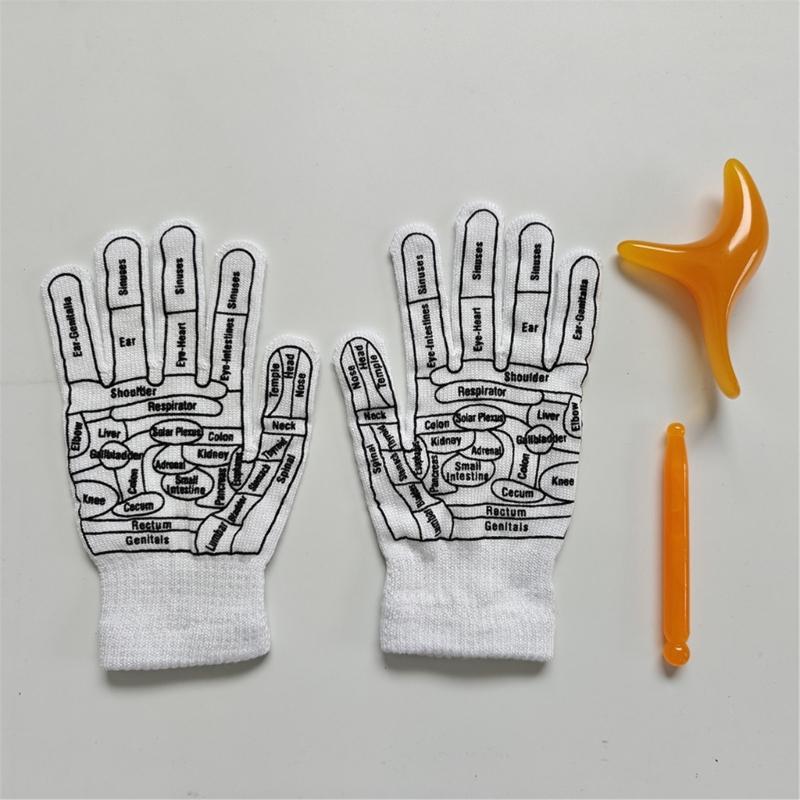 Acupunctures Gloves Reflexology Gloves Socks with Massage Tool Physiotherapys Tools for Household Hand Spa Tired Relieve