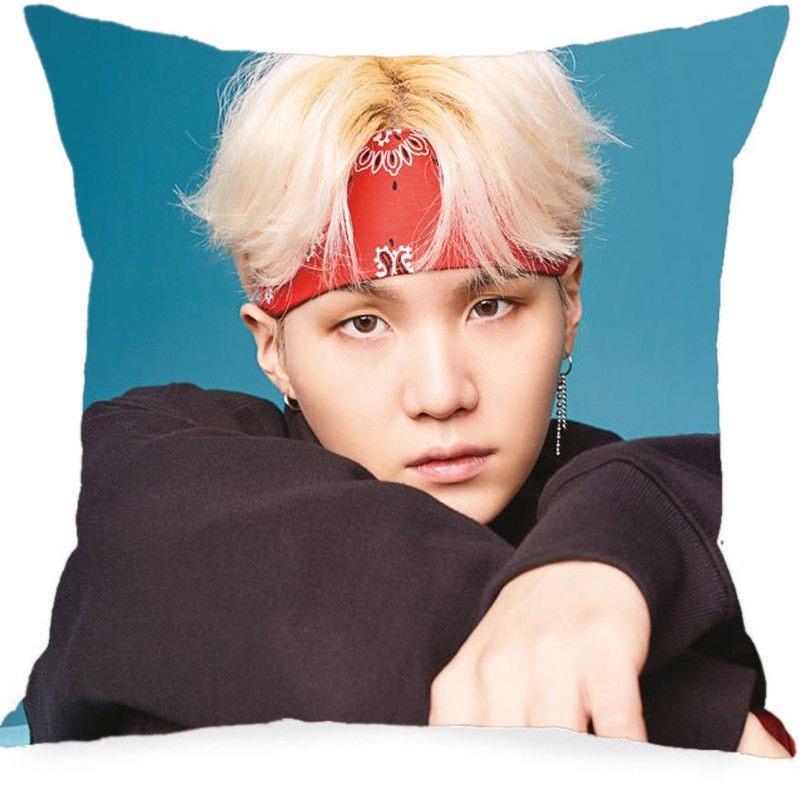 

Kpop Bts 18 Bangtan Boys Face Yourself Персиковый Чехол для Подушки-Подушки Blue SUGA