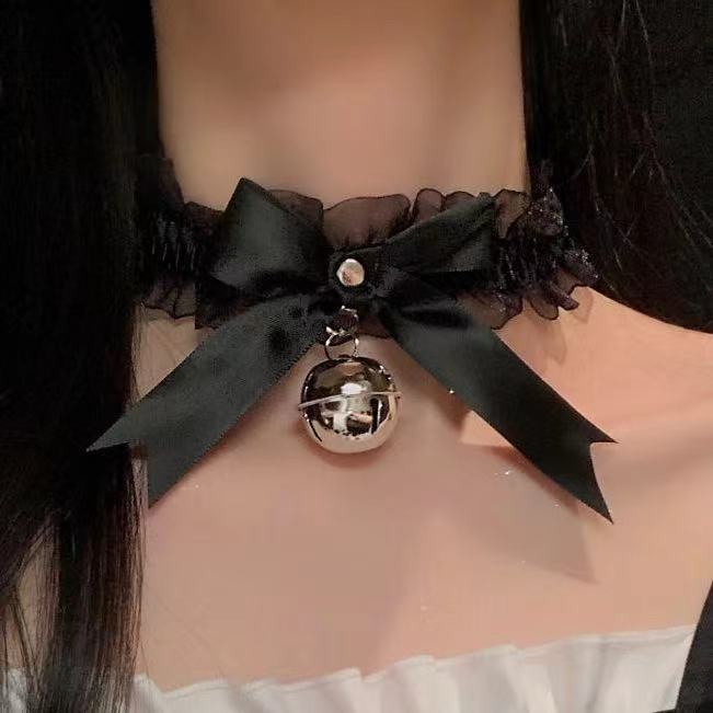 Sex Underwear Accessories Cat Ears Bells Headband Big Bells Lace Collar Set Christmas Rattle Drag