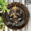 Eisen Wandkunst Ganesh Heimdeko Café Büro Geschenk Feiertagsparty