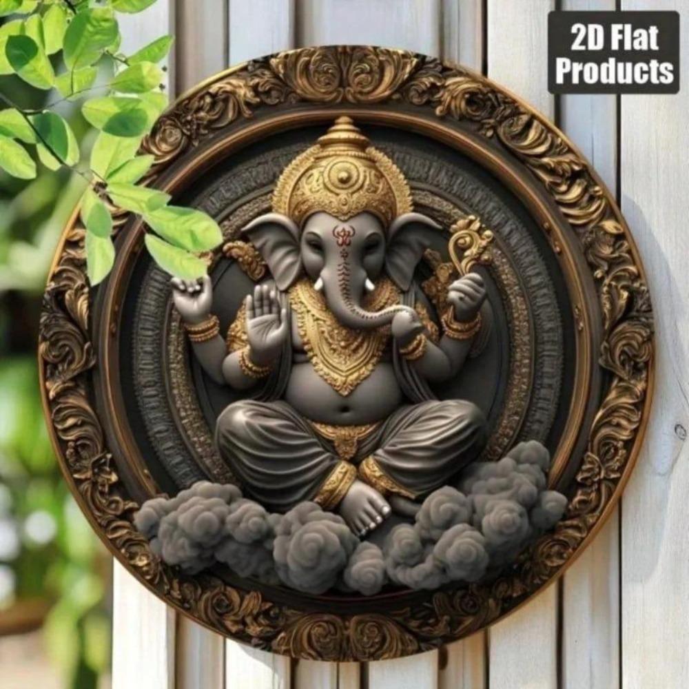 Eisen Wandkunst Ganesh Heimdeko Café Büro Geschenk Feiertagsparty