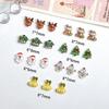 30Pcs Adorable Snowman Santa Claus Resin Nail Charms Cartoon Creative Colorful Christmas Series Nail Art Decorations Diy Nails