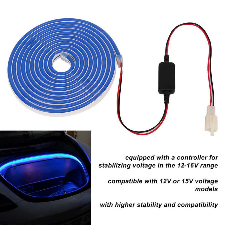 4 Colors Car Front Trunk Frunk LED Surround Light Strip Modified Lighting for Tesla Model 3 Y + Flexible Front Trunk