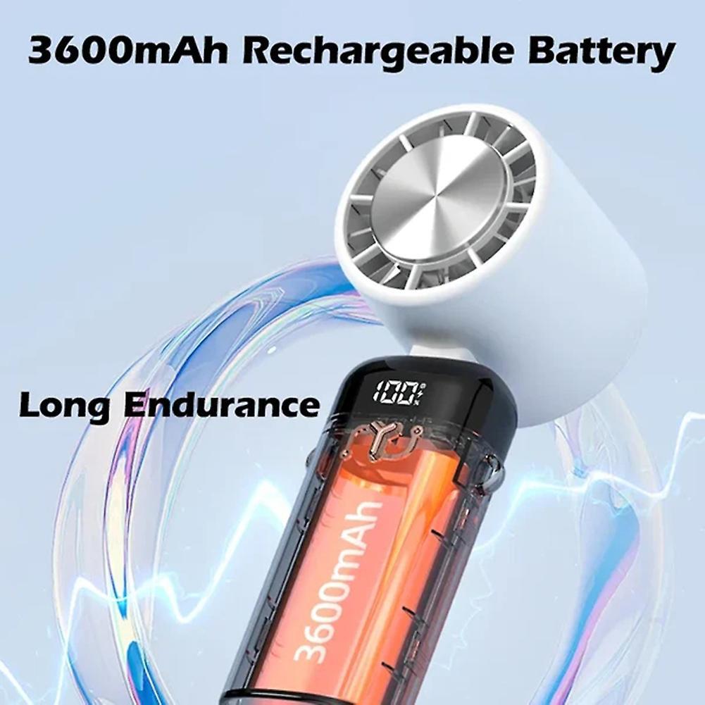 Portable Mini Handheld Fan Cold Compress Air Cooling Fan 2200mAh USB Rechargeable Electric Fan Outdoor Handy Bladeless T