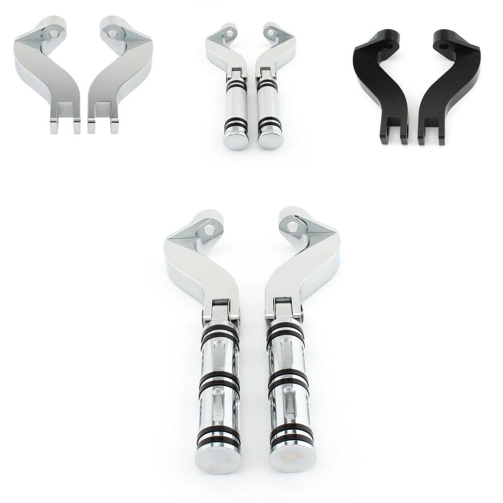 Durable Black Rear Passenger Footpeg Bracket For Harley Davidson Motorcycles