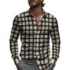 Men S Long Sleeve Printed Business Casual Shirt