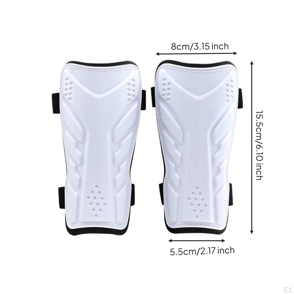 2 Pieces Double Strap Leg Protectors AntiCollision Soccer Guards with Straps Hook and Loop