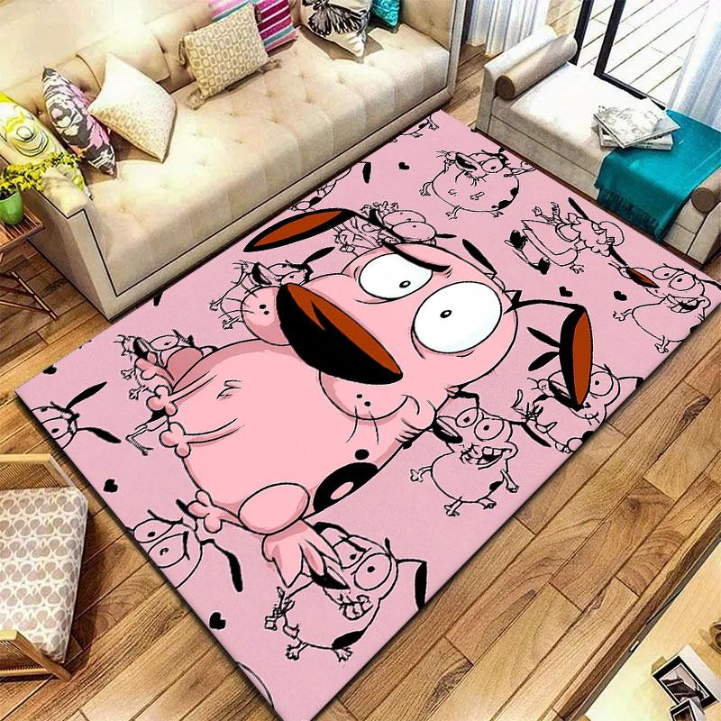 Courage the Cowardly Dog Carpet Rug for Living Room Bedroom Home Sofa Decoration,Kids play Non-slip Floor Mat