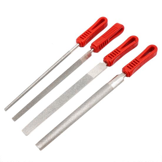 Set Di 10 Mini Lime Diamantate Per Intaglio, Gioielli, Ceramica, Vetro, Legno – 3x140 Mm Con Manico Antiscivolo