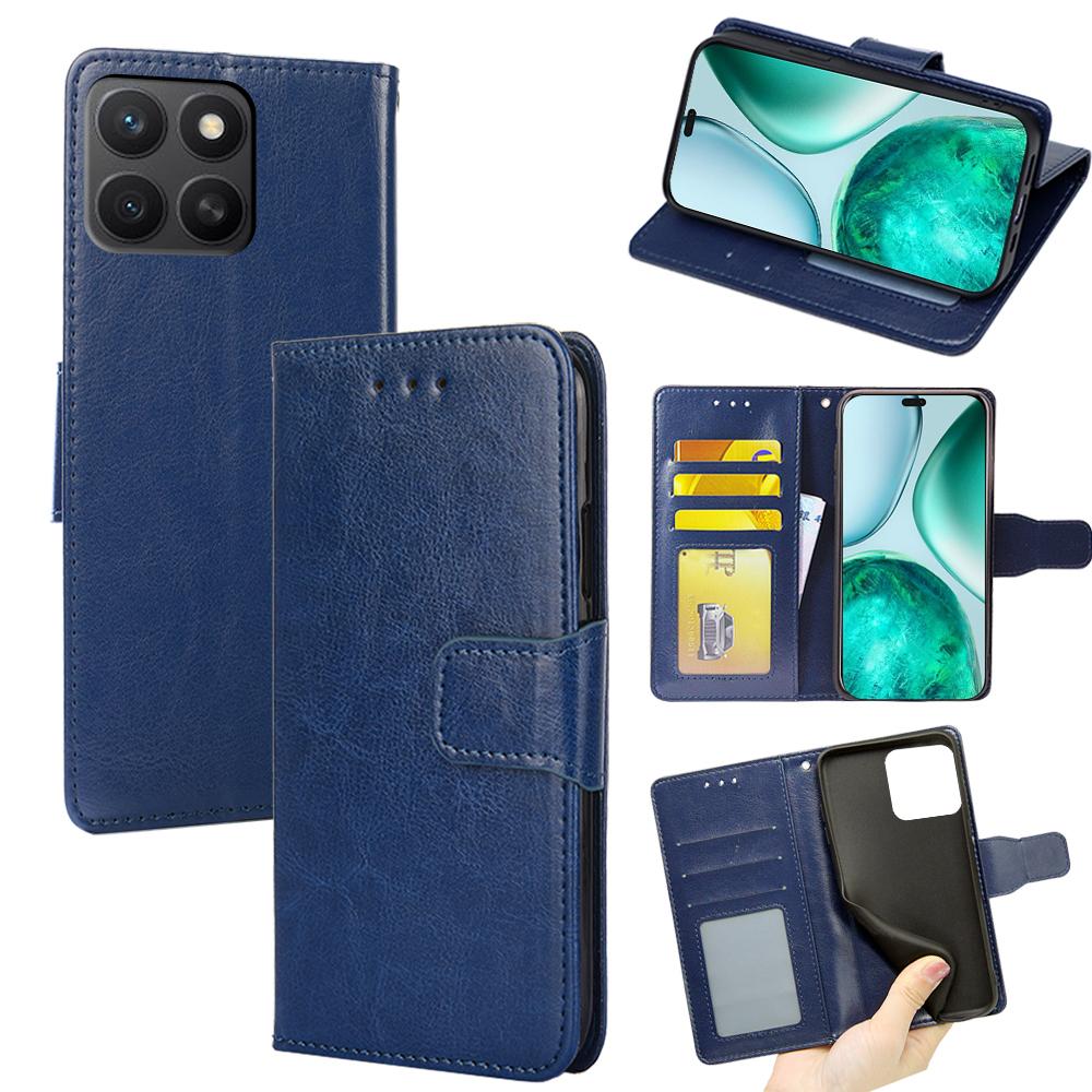 

Для Honor X8c 4G Чохол-гаманець PU Шкіра+TPU Складана підставка Чохол для телефону Sapphire