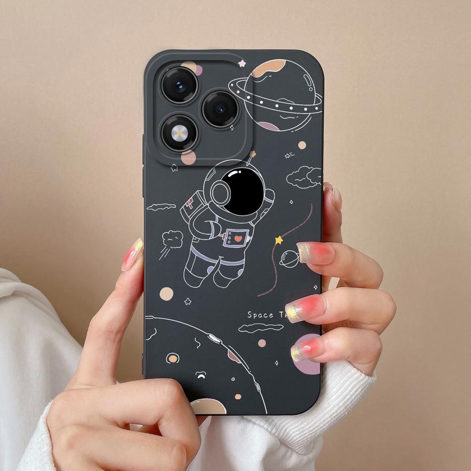 Case For Honor 400 Lite Candy Painted Flowers Phone Cover Soft Liquid Silicone Upgrade Camera Protection Shockproof Back Covers