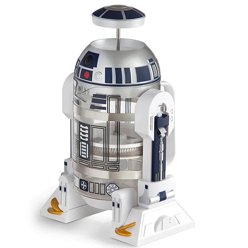 Star Wars R2-d2 960ml Moka Hand Coffee Maker Cartoon Robot Offi Home Manual Thermal Stainless Steel Pressing Mini Coffee Pot