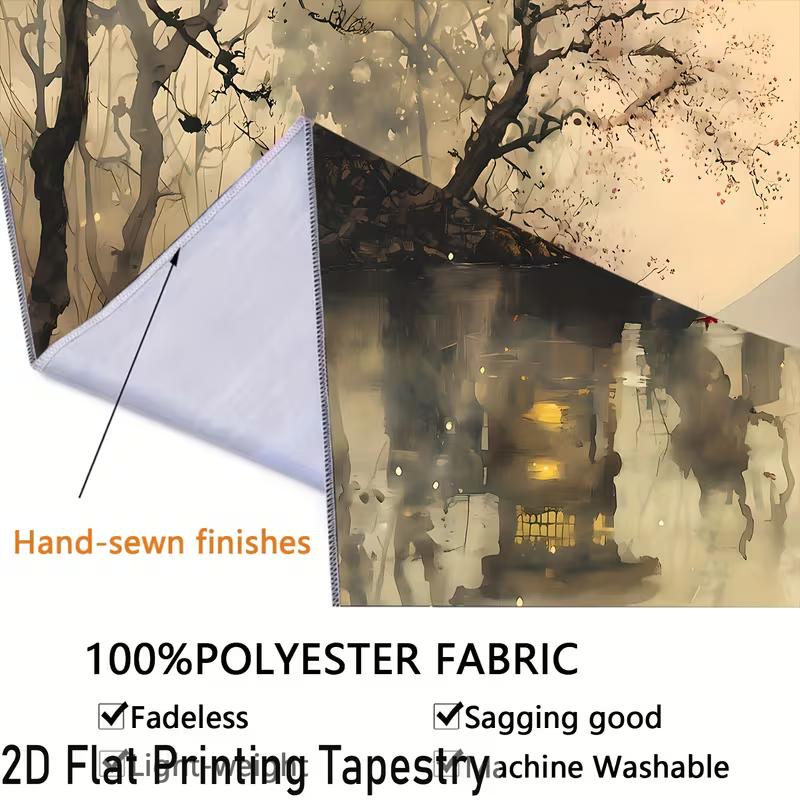 2D Zen-Garten Berg Fuji Wandteppich Ästhetische Heim-Hintergrunddekoration