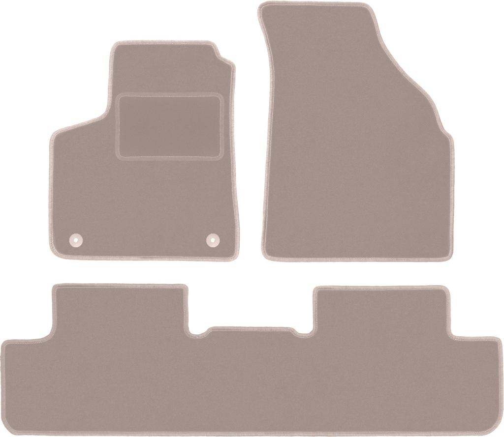 Beige velour floor mats for: Chevrolet Rezzo minivan (2000-2011)
