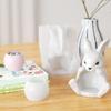 Candle Holder Mold Bunny Theme Easy Release Mould Easter Candle Holder Silicone Mold for Plaster Epoxy Resin Soap Chocolate