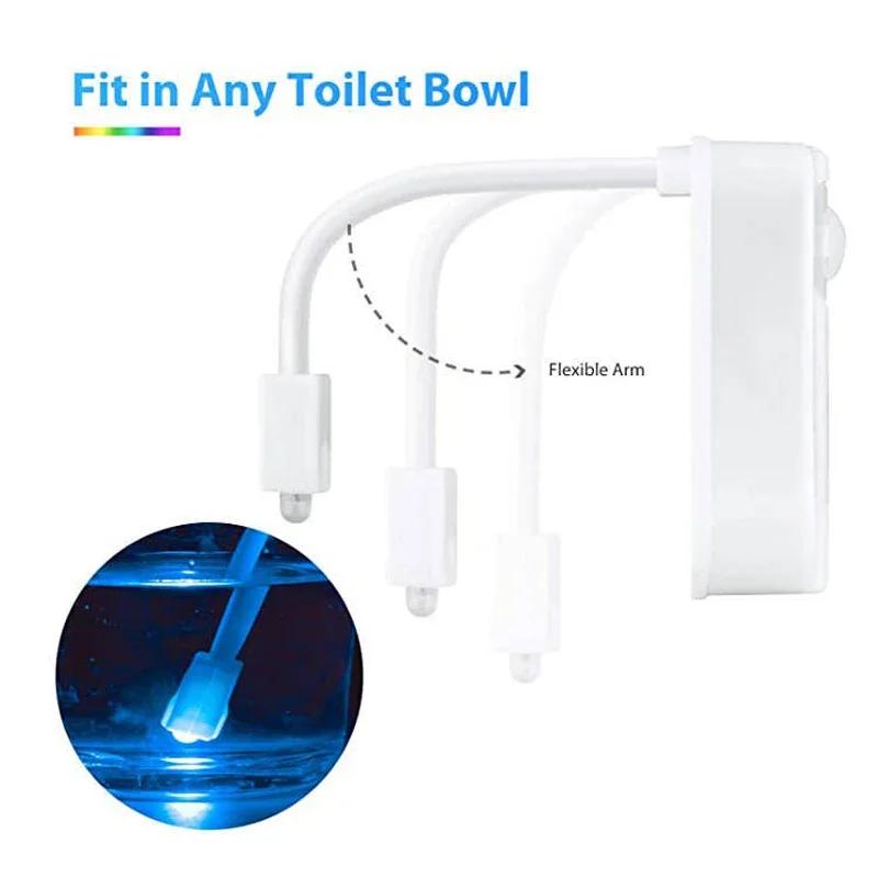 8Colors PIR Motion Sensor Toilet Lights LED Washroom Night Lamp Toilet Bowl Lighting For Bathroom Washroom Toilet Night Light
