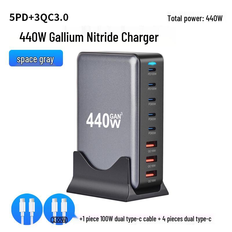 200W GaN Multi-Port USB Charger with PD100W Fast Charge