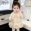 Girls Winter Fall Fleece Lined Dress Toddler Baby Princess Party Birthday Outfit