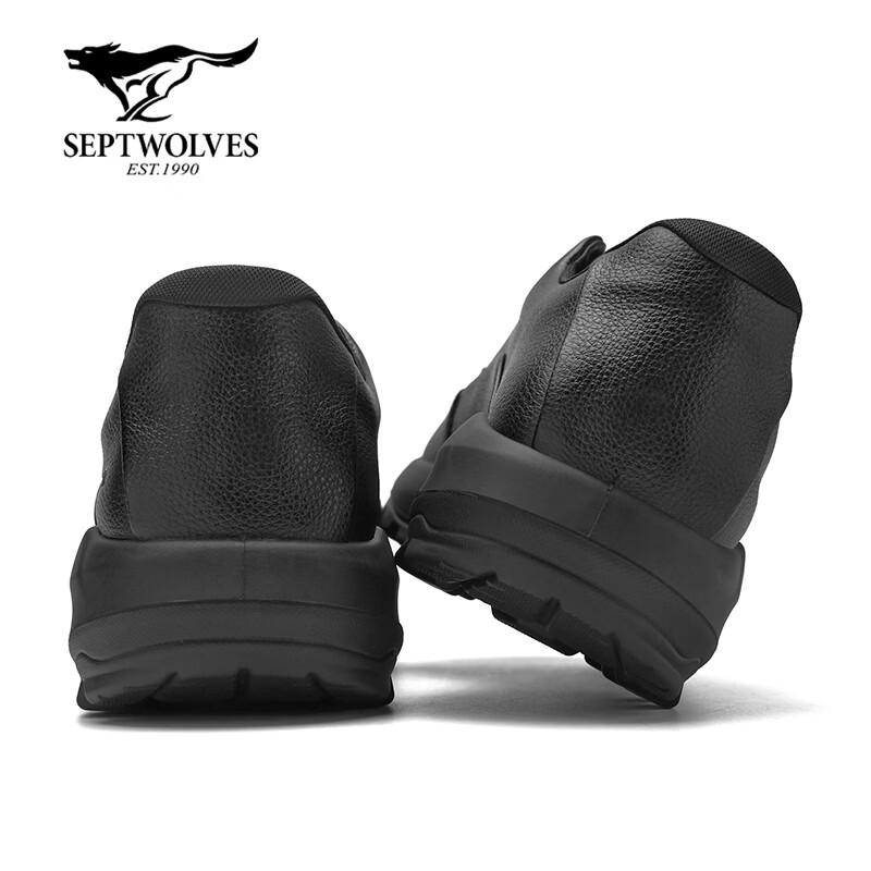 Septwolves Men's Leather Business Casual Walking Shoes
