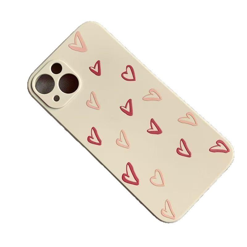 The new full-screen love is suitable for iphone17/15promax transparent mobile phone case 13pro Apple 16 anti-drop 14.