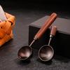 30ml Walnut Wood Coffee Scoop Stainless Steel Long Handle Measuring Spoon for Coffee Tablespoon Kitchen Tool Cafe  Accessories