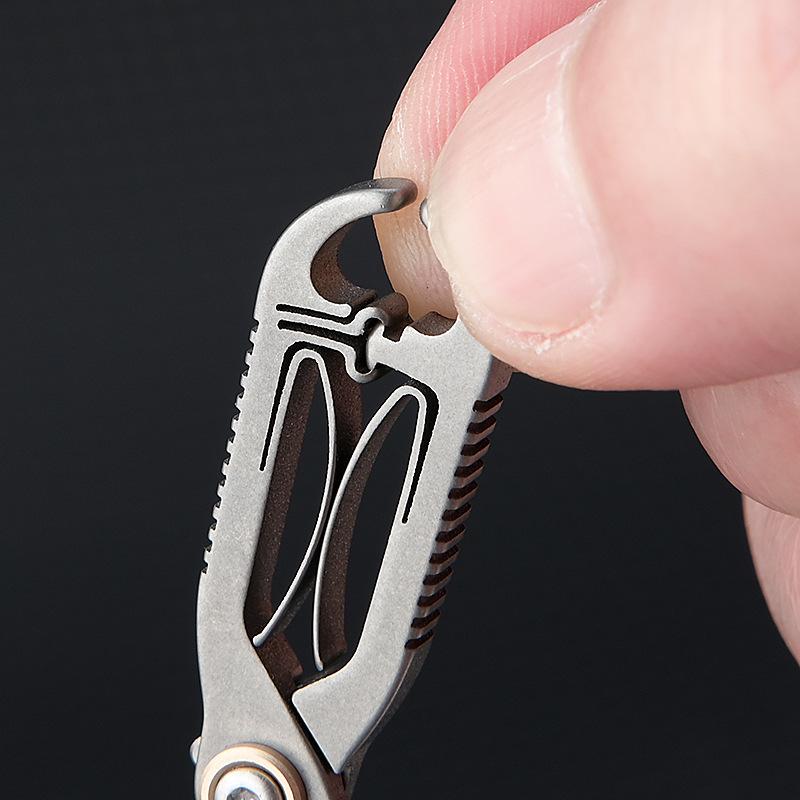 Titanium Alloy Mini Nose Hair Scissors - Round Tip, Unisex Trimmer for Nose Hair, Beard, and Eyebrows.