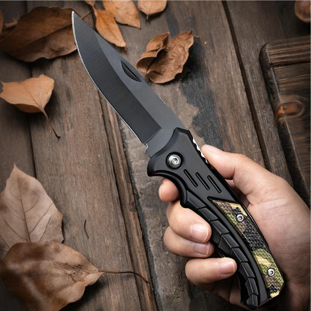 New Fine Stainless Steel Folding Pocket Knife with Sharp Edge Multifunctional Utility Tool for Camping BBQ and Outdoor Survival
