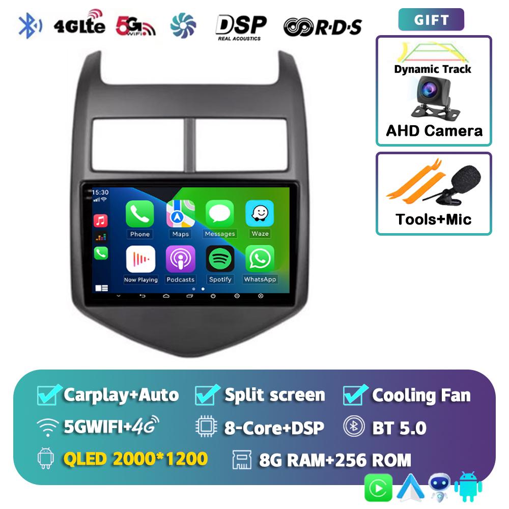Android 14 Carplay Auto WIFI+4G Car Radio For Chevrolet Aveo 2 Sonic T300 2011-2015 Multimedia GPS Player Stereo 2din Head Unit