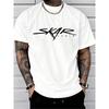 European Sizes SKAR AUDIO Printed Men's T-Shirt - Breathable Crew Neck, Regular Fit All-Season Tee with Cool Cartoon Print for Daily Wear