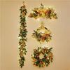 50CM Christmas Wreath & 2.7M Garland Set - Festive Door & Wall Decor